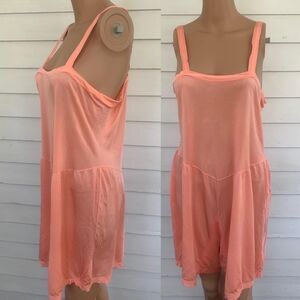 Antique 30s Slip Romper Peach Step-In Lingerie Vintage